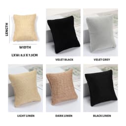 3PCS Beige Black Grey Gift Jewelry Cushion Fabric Pillow For Watch Bangle Bracelet Display Holder DIY Accessories Wholesale
