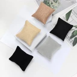 3PCS Beige Black Grey Gift Jewelry Cushion Fabric Pillow For Watch Bangle Bracelet Display Holder DIY Accessories Wholesale