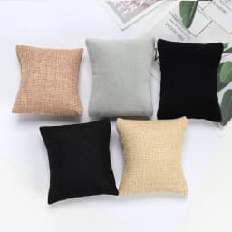 3PCS Beige Black Grey Gift Jewelry Cushion Fabric Pillow For Watch Bangle Bracelet Display Holder DIY Accessories Wholesale