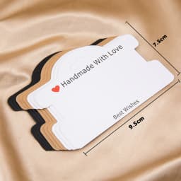 50pcs 100pcs 7.5x9.5cm Handmade with Love Hanging Jewelry Cards Tags Bracelets Packaging for Necklace Display Business Packaging