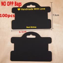 50pcs 100pcs 7.5x9.5cm Handmade with Love Hanging Jewelry Cards Tags Bracelets Packaging for Necklace Display Business Packaging