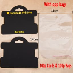 50pcs 100pcs 7.5x9.5cm Handmade with Love Hanging Jewelry Cards Tags Bracelets Packaging for Necklace Display Business Packaging