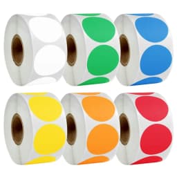 25mm 250-500pcs Colorful Writable Round Self-adhesive Sticker Handwriten Category Labels Decoration Packaging Supplies Whoesale
