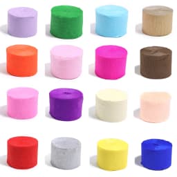 25M/Roll Rainbow Crepe Paper Streamers for Wedding Birthday Party Backdrop Decoration Colorful Paper Crepe Garland Ribbon Decora