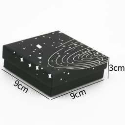 1PC Black Paper Jewelry Box Bracelet Necklace Ring Earring Box Handmde Kraft Wedding Gifts Packaging Box Jewelry Accessories