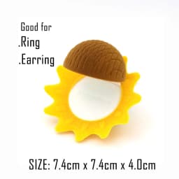 Lovely Yellow Sunflower Packaging Gift Jewelry Box Trinket Velvet Ring Earring Necklace Wedding Storage Display Holder Wholesale