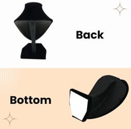 2pcs Short Black Velvet Necklace Small Holder Stand Display Stands Mannequin Bust Jewelry Organizer Displays