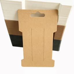 50pcs 6.6x11.5cm Hair Clips Jewelry Display Card Blank Kraft Paper Card Hairclip Price Tag Hairpin Packaging Cardboard Holder