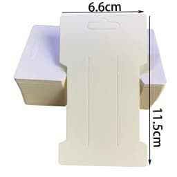 50pcs 6.6x11.5cm Hair Clips Jewelry Display Card Blank Kraft Paper Card Hairclip Price Tag Hairpin Packaging Cardboard Holder