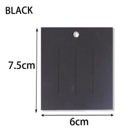 50pcs 6.6x11.5cm Hair Clips Jewelry Display Card Blank Kraft Paper Card Hairclip Price Tag Hairpin Packaging Cardboard Holder