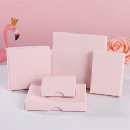 12Pcs 1.5cm Thin Jewelry Packaging Boxes Storage Case For Necklace Bracelet Card Pendant Gift Packing Box For Small Business
