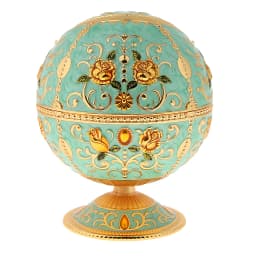 Carved Vintage Jewelry Storage Box Lovely Trinket Box European Embossed Pattern Gem Jade Stone Storage Cases Home Collections