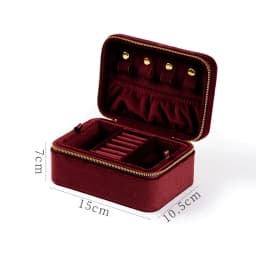 Flannelette Jewelry Box Jewelry Storage Box Double-layer High-grade Necklace Holder Organizador De Joyas
