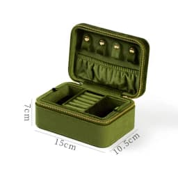 Flannelette Jewelry Box Jewelry Storage Box Double-layer High-grade Necklace Holder Organizador De Joyas