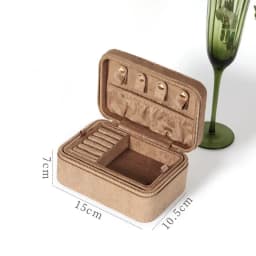 Flannelette Jewelry Box Jewelry Storage Box Double-layer High-grade Necklace Holder Organizador De Joyas
