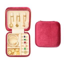 TAIMY High Quality Velvet Mini Vintage Travel Portable Girl Custom Logo Jewelry Box Jewelry Gifts Packaging Storage Case