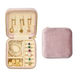 TAIMY High Quality Velvet Mini Vintage Travel Portable Girl Custom Logo Jewelry Box Jewelry Gifts Packaging Storage Case