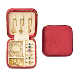 TAIMY High Quality Velvet Mini Vintage Travel Portable Girl Custom Logo Jewelry Box Jewelry Gifts Packaging Storage Case