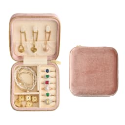 TAIMY High Quality Velvet Mini Vintage Travel Portable Girl Custom Logo Jewelry Box Jewelry Gifts Packaging Storage Case