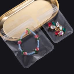 50pcs Transparent Zipper Bags with Hang Hole Thicken Self Sealing OPP Bags