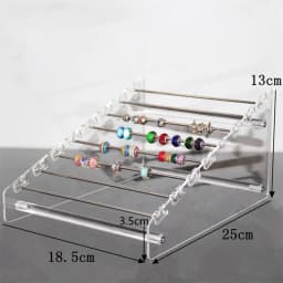 Acrylic Trollbeads Collection Overview Jewelry Storage Box Bracelet Beads Play Tray Organizer Case for Rondelles Charms Holder