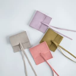 5pcs Luxury Microfiber Suede Jewelry Gift Bag Velvet Ribbon Envelope Flip Pouches Necklace Bracelet Bangle Jewelry Storage Bag