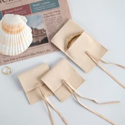 5pcs Luxury Microfiber Suede Jewelry Gift Bag Velvet Ribbon Envelope Flip Pouches Necklace Bracelet Bangle Jewelry Storage Bag
