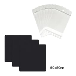 50 Pcs 5x5cm Blank Necklace Earrings Jewelry Display Paper Card Label With Or Without Bags Wholesale Packaging Customize Service