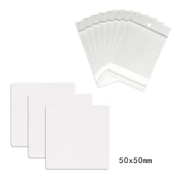 50 Pcs 5x5cm Blank Necklace Earrings Jewelry Display Paper Card Label With Or Without Bags Wholesale Packaging Customize Service