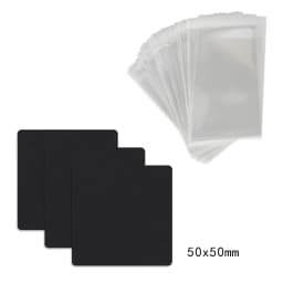 50 Pcs 5x5cm Blank Necklace Earrings Jewelry Display Paper Card Label With Or Without Bags Wholesale Packaging Customize Service