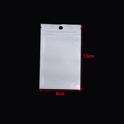 20-50pcs White Plastic Self Sealing Jewelry Bag Ring Necklace Bracelet Ziplock Storage Holder Bag Anti-oxidation Jewelry Bag