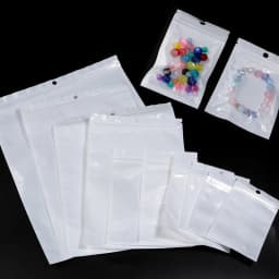 20-50pcs White Plastic Self Sealing Jewelry Bag Ring Necklace Bracelet Ziplock Storage Holder Bag Anti-oxidation Jewelry Bag
