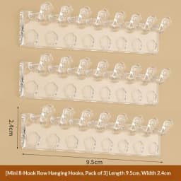 3Pcs Wall Mounted Jewelry Organizer for Bedroom Acrylic Flower Design Earring Necklace Holder