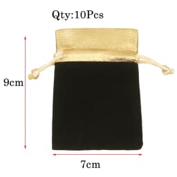 10pcs/lot Fashion 7*9cm Velvet Bag Drawstring Pouch Black/Red Calabash Jewelry Packing Bags Wedding/Christmas Gift Bag F3991