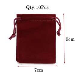 10pcs/lot Fashion 7*9cm Velvet Bag Drawstring Pouch Black/Red Calabash Jewelry Packing Bags Wedding/Christmas Gift Bag F3991
