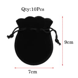 10pcs/lot Fashion 7*9cm Velvet Bag Drawstring Pouch Black/Red Calabash Jewelry Packing Bags Wedding/Christmas Gift Bag F3991