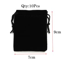 10pcs/lot Fashion 7*9cm Velvet Bag Drawstring Pouch Black/Red Calabash Jewelry Packing Bags Wedding/Christmas Gift Bag F3991