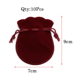 10pcs/lot Fashion 7*9cm Velvet Bag Drawstring Pouch Black/Red Calabash Jewelry Packing Bags Wedding/Christmas Gift Bag F3991