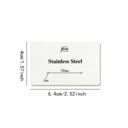 50pcs 6.4x4cm Jewelry Cards with Stainless Steel White Paper Retail Chain Earring Display Bag for Selling Stand Storage Material