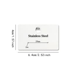 50pcs 6.4x4cm Jewelry Cards with Stainless Steel White Paper Retail Chain Earring Display Bag for Selling Stand Storage Material