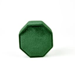 TAIMY Mini Velvet Octagon Custom Logo Jewelry Box Muti Color Three Slots Double Ring Box Wedding Marry Gifts Ring Case