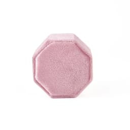 TAIMY Mini Velvet Octagon Custom Logo Jewelry Box Muti Color Three Slots Double Ring Box Wedding Marry Gifts Ring Case