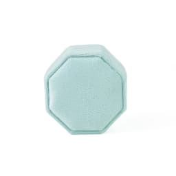 TAIMY Mini Velvet Octagon Custom Logo Jewelry Box Muti Color Three Slots Double Ring Box Wedding Marry Gifts Ring Case