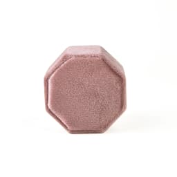 TAIMY Mini Velvet Octagon Custom Logo Jewelry Box Muti Color Three Slots Double Ring Box Wedding Marry Gifts Ring Case