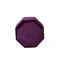 TAIMY Mini Velvet Octagon Custom Logo Jewelry Box Muti Color Three Slots Double Ring Box Wedding Marry Gifts Ring Case