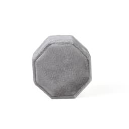TAIMY Mini Velvet Octagon Custom Logo Jewelry Box Muti Color Three Slots Double Ring Box Wedding Marry Gifts Ring Case