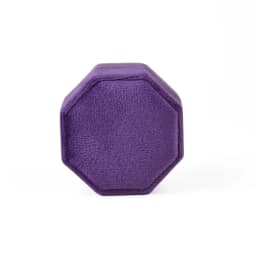 TAIMY Mini Velvet Octagon Custom Logo Jewelry Box Muti Color Three Slots Double Ring Box Wedding Marry Gifts Ring Case
