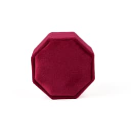 TAIMY Mini Velvet Octagon Custom Logo Jewelry Box Muti Color Three Slots Double Ring Box Wedding Marry Gifts Ring Case