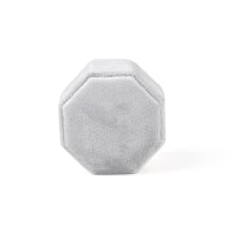 TAIMY Mini Velvet Octagon Custom Logo Jewelry Box Muti Color Three Slots Double Ring Box Wedding Marry Gifts Ring Case