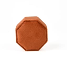 TAIMY Mini Velvet Octagon Custom Logo Jewelry Box Muti Color Three Slots Double Ring Box Wedding Marry Gifts Ring Case